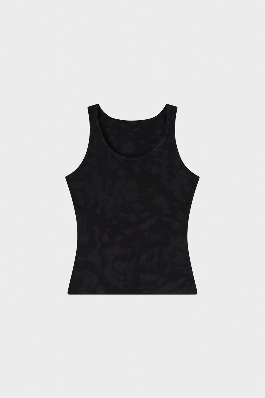 The JordanLuca fitted black tank top, with a layered hyena print.