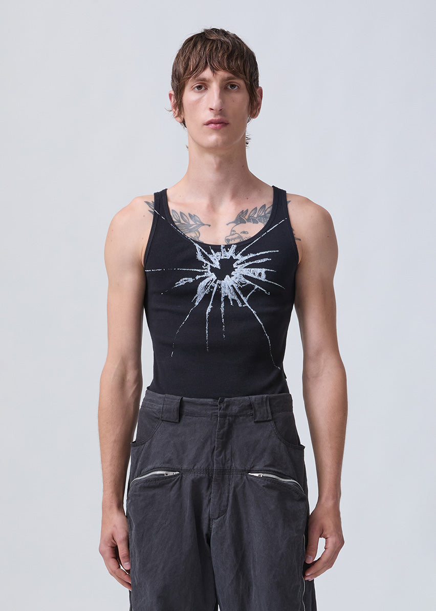 LATCH TANK TOP BLACK SHATTER