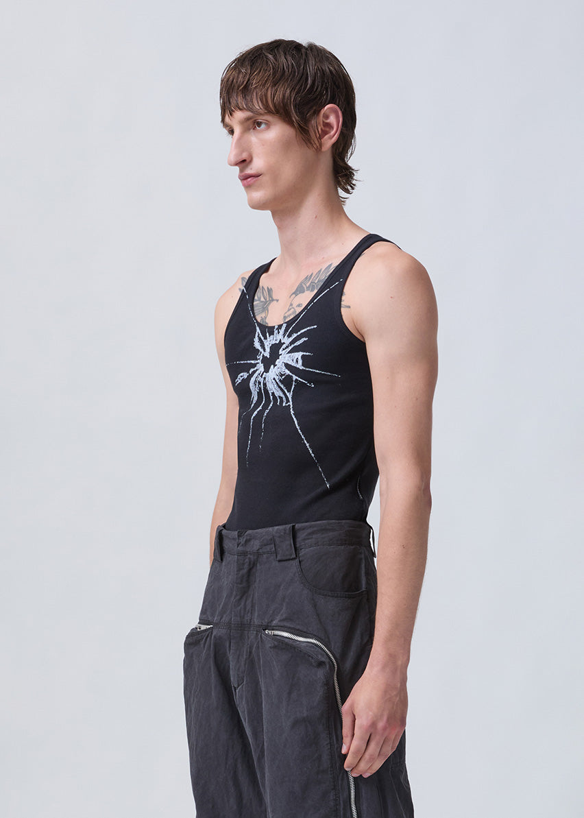 LATCH TANK TOP BLACK SHATTER