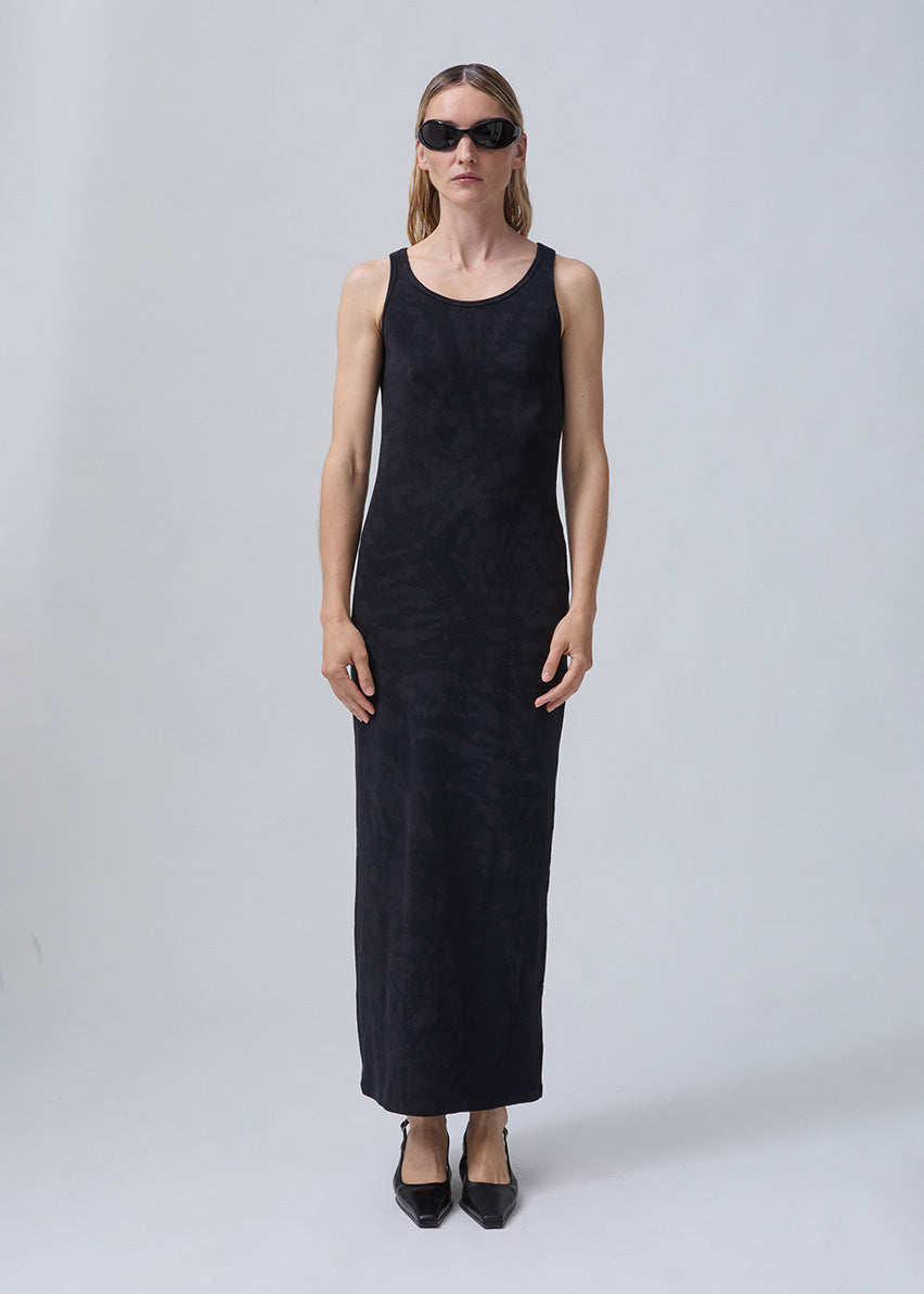 COMPRESSOR LONG DRESS BLACK HYENA